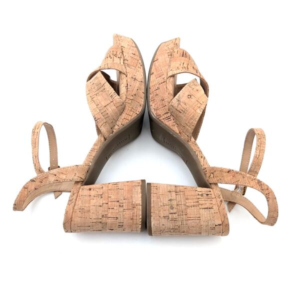 Kenneth Cole Reaction Reeva Platform Heel Sandal Women's Cork Size US9 EU40 - Picture 6 of 12